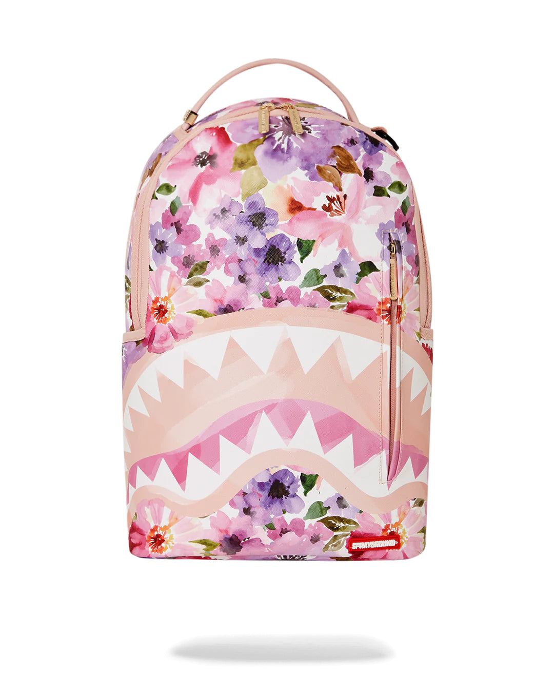 Painted Floral Shark Backpack