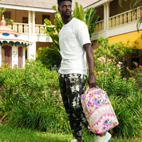 Painted Floral Shark Backpack