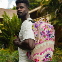 Painted Floral Shark Backpack