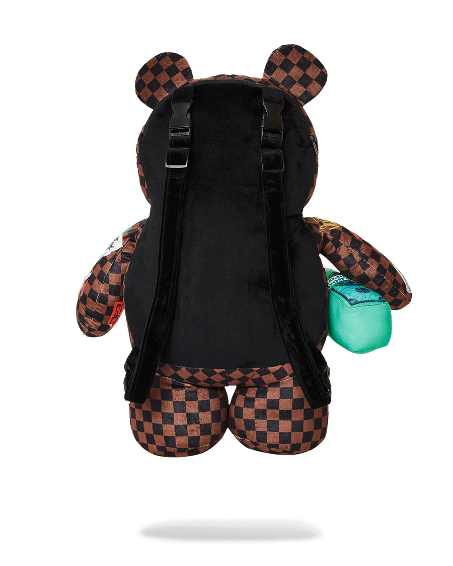 Sprayground Backpack TAGGED UP SIP BEAR BACKPACK Brown
