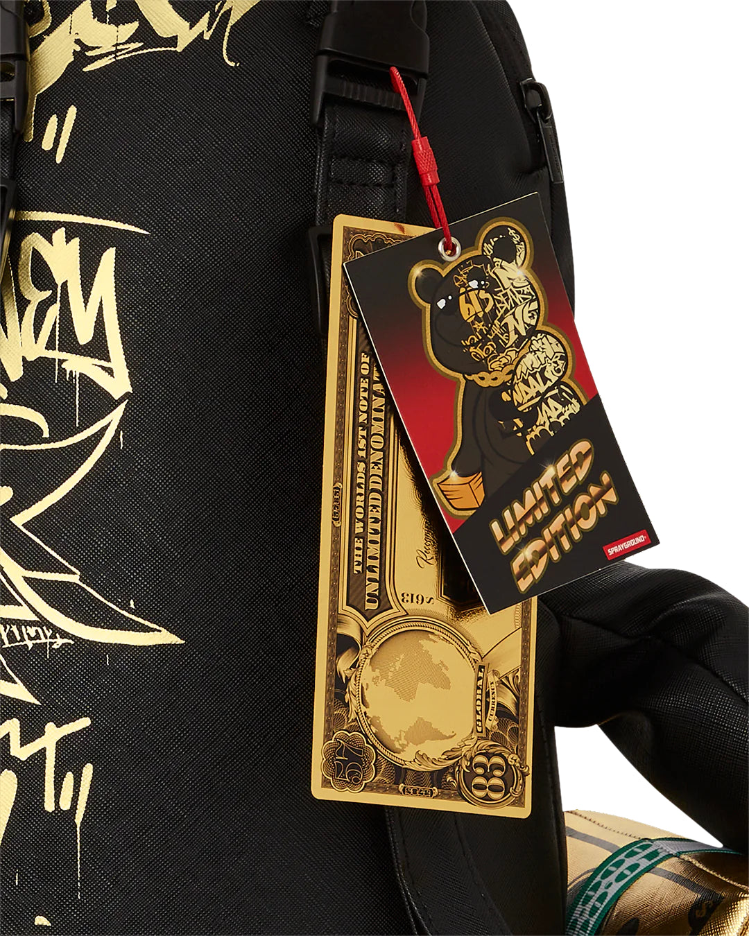 Half Graff Gold Bear Backpack