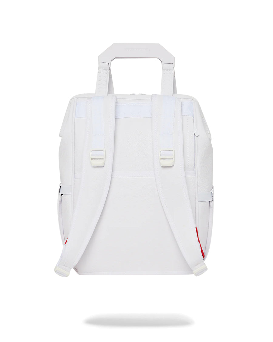 Sprayground Backpack SHARK 3D WHITE OUT BIZ TOP OPENER BACKPACK White