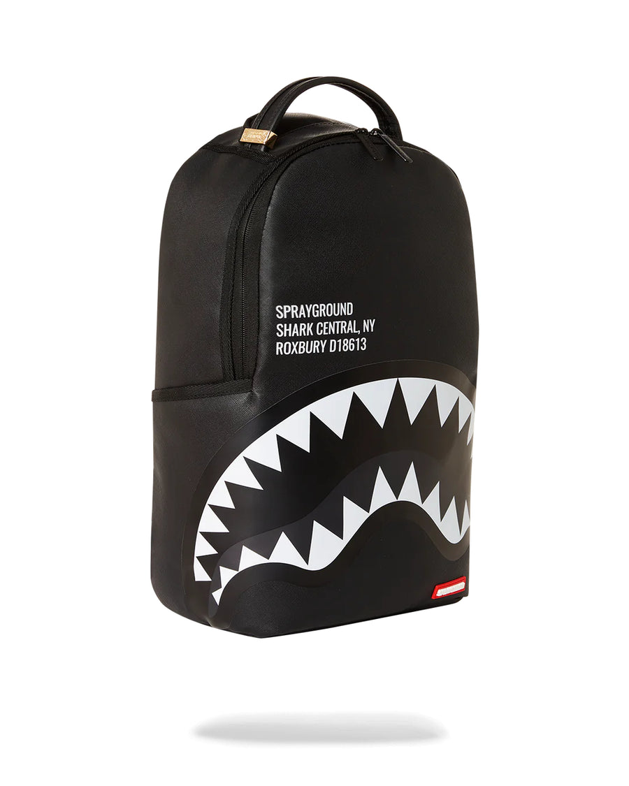 Sprayground Backpack SHARK CENTRAL 2.0 BLACK ON GREY SP DLXSV BACKPACK Black