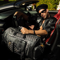 Special Ops Grey Checkered Cargo Duffle