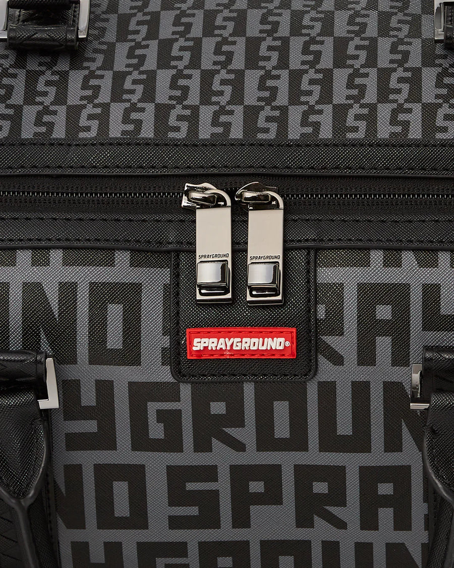 Sprayground Bag SPLIT INFINITY CHECK LARGE DUFFLE Grey