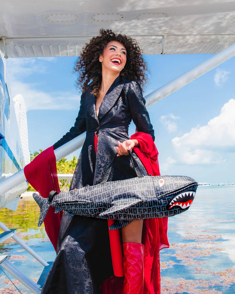 SPRAYGROUND: INFINITI CHECK SHARK DUFFLE BAG