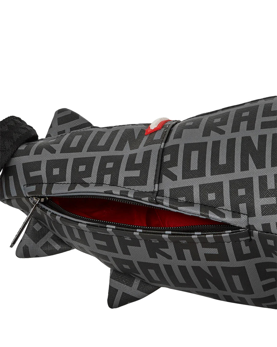 Sac Sprayground SPLIT INFINITY CHECK SHARK-SHAPED-DUFFLE Noir