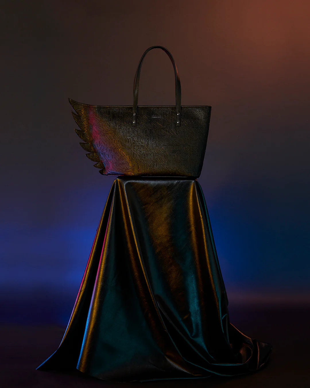 Night Graff Embossed Wing Tote