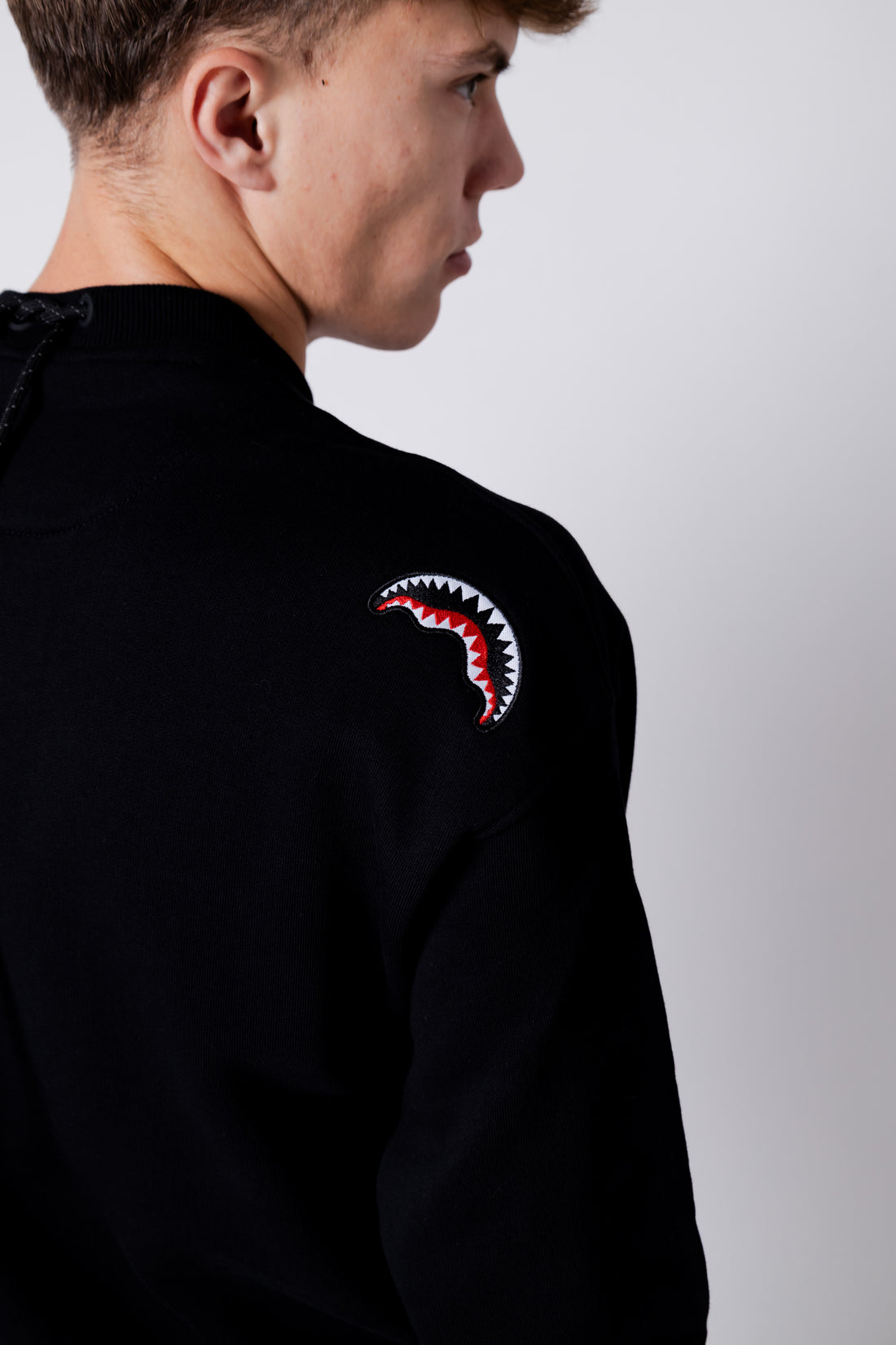 Shark Diagonal Pocket Crewneck