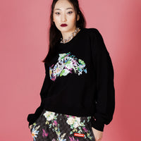 Neon Floral Shark Crewneck