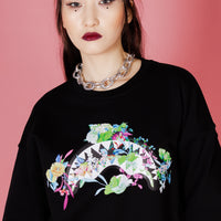 Neon Floral Shark Crewneck