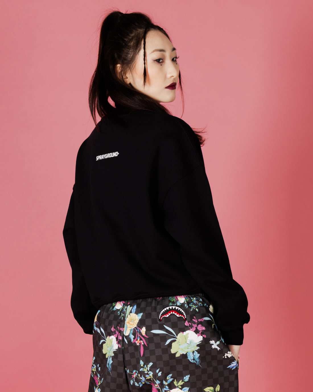 Neon Floral Shark Crewneck