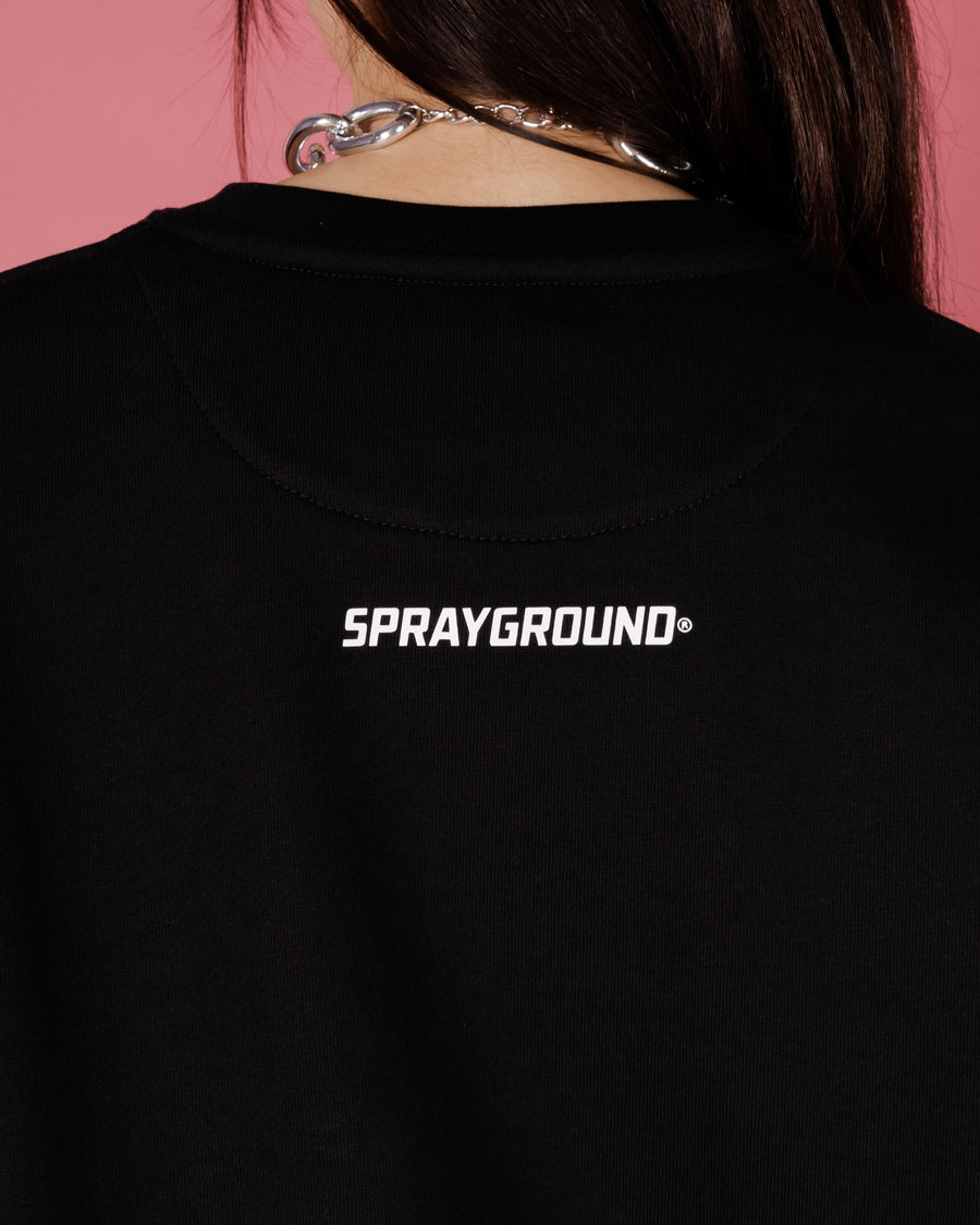 Sprayground Sweatshirt NEON FLORAL SHARK CREWNECK Black