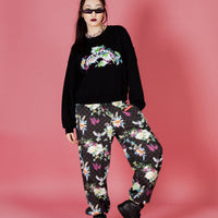 Neon Floral Shark Crewneck