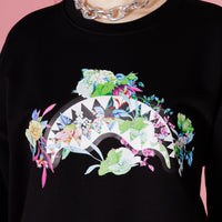 Neon Floral Shark Crewneck