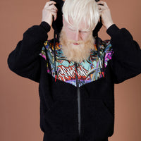 Graffiti Teddy Cotton Fleece Fullzip Money Checkered