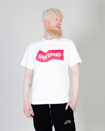 T-shirt Sprayground CRUMPLED Bianco