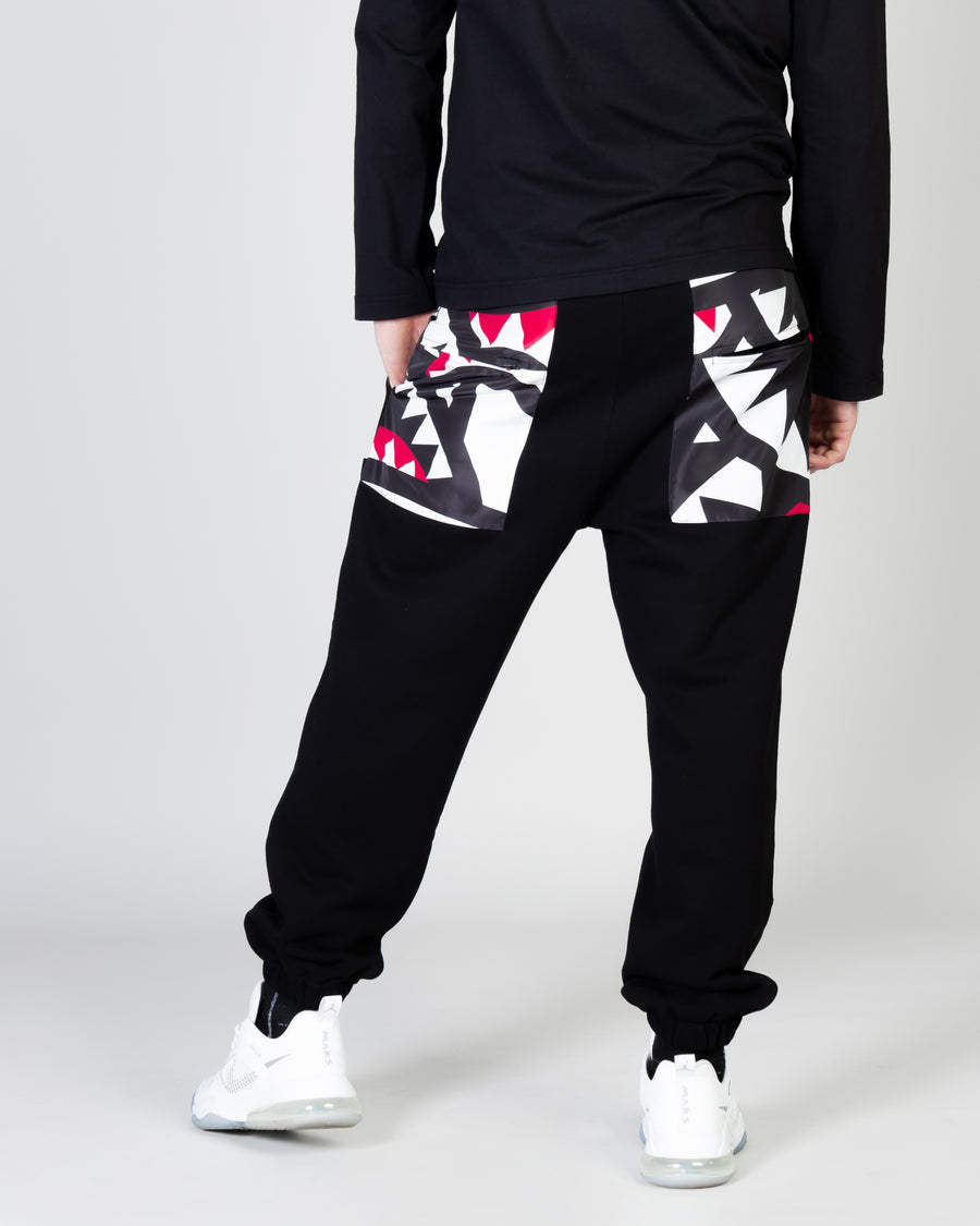 Pantalones deportivos Sprayground MAXI SHARK NYLON COTTON Negro