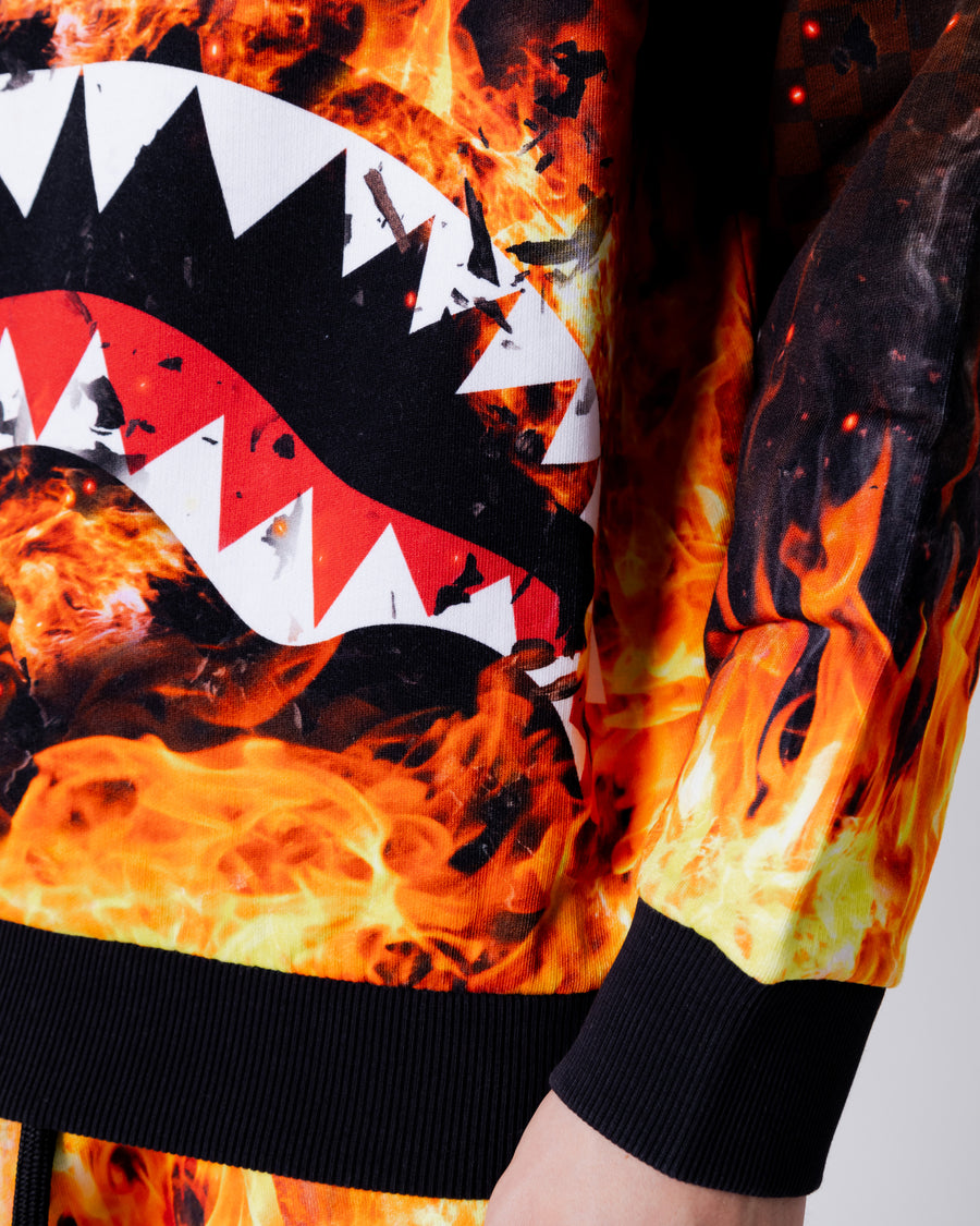 Sudaderas con capucha Sprayground SHARK ON FIRE Marrón