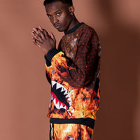 Shark On Fire Crewneck