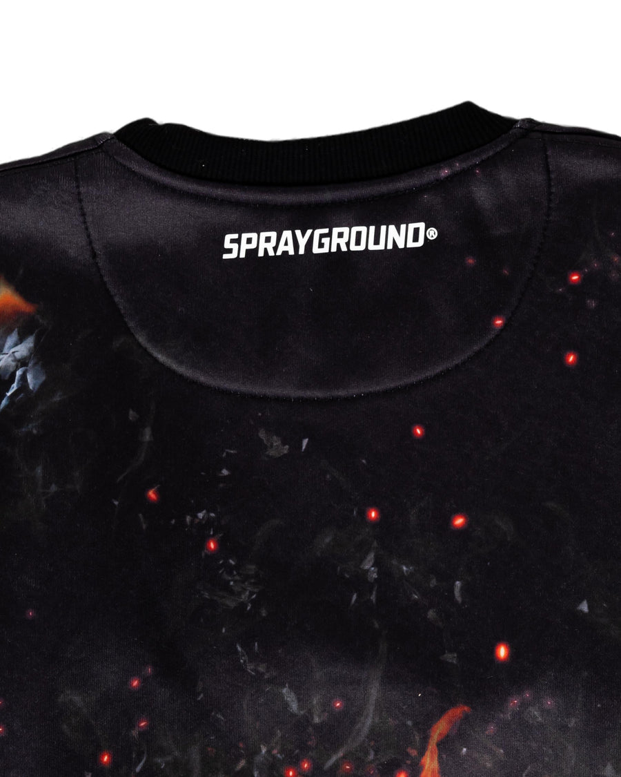 Garçon/Fille - Sweatshirts Sprayground SHARK ON FIRE CREWNECK J Noir