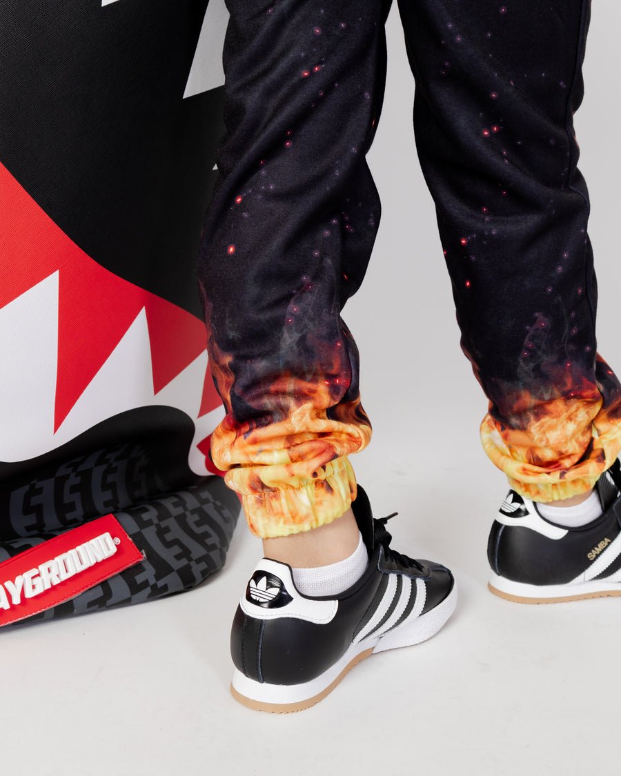 Ragazzo/a - Pantaloni sportivi Sprayground SHARK ON FIRE PANTS Nero