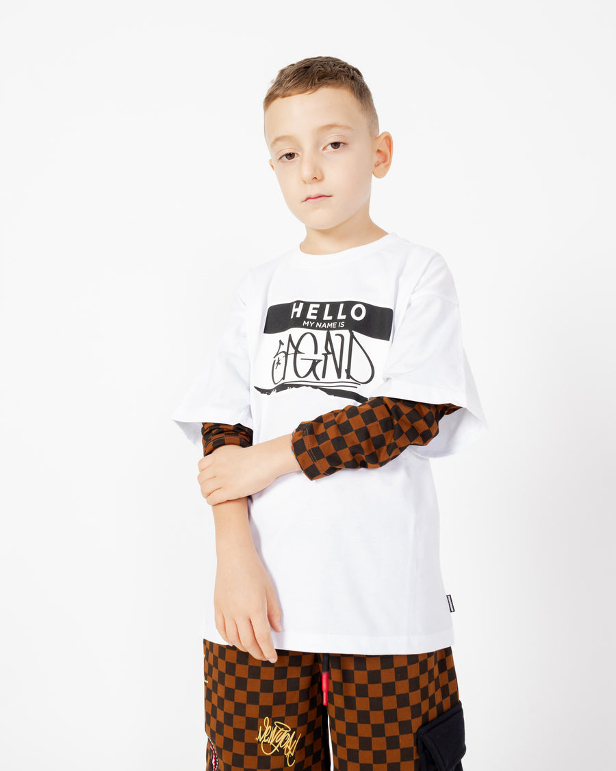 Youth - Sprayground T-shirt TAGGED UP DOUBLE LONG TSHIRT White