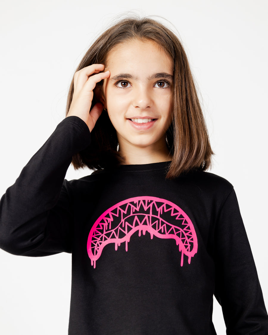 Youth - Sprayground T-shirts GIRL PINK SMOOTH LONG TSHIRT Black