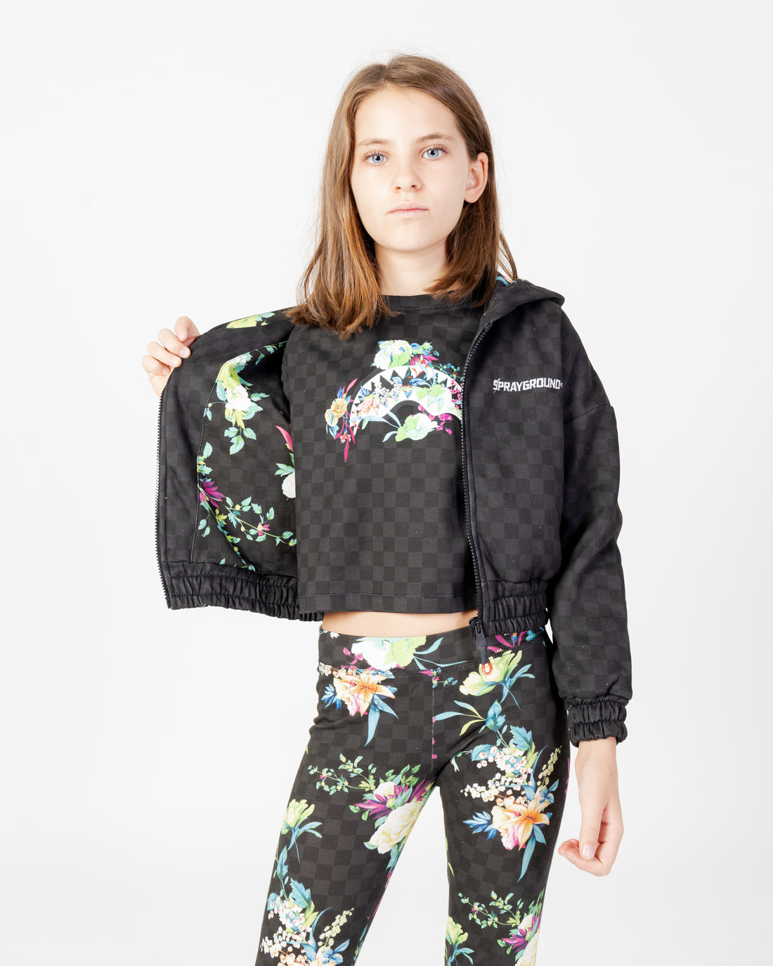 Garçon/fille - Neon Floral Fullzip Jacket J