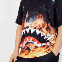 Ragazzo/a - Shark On Fire T-shirt J