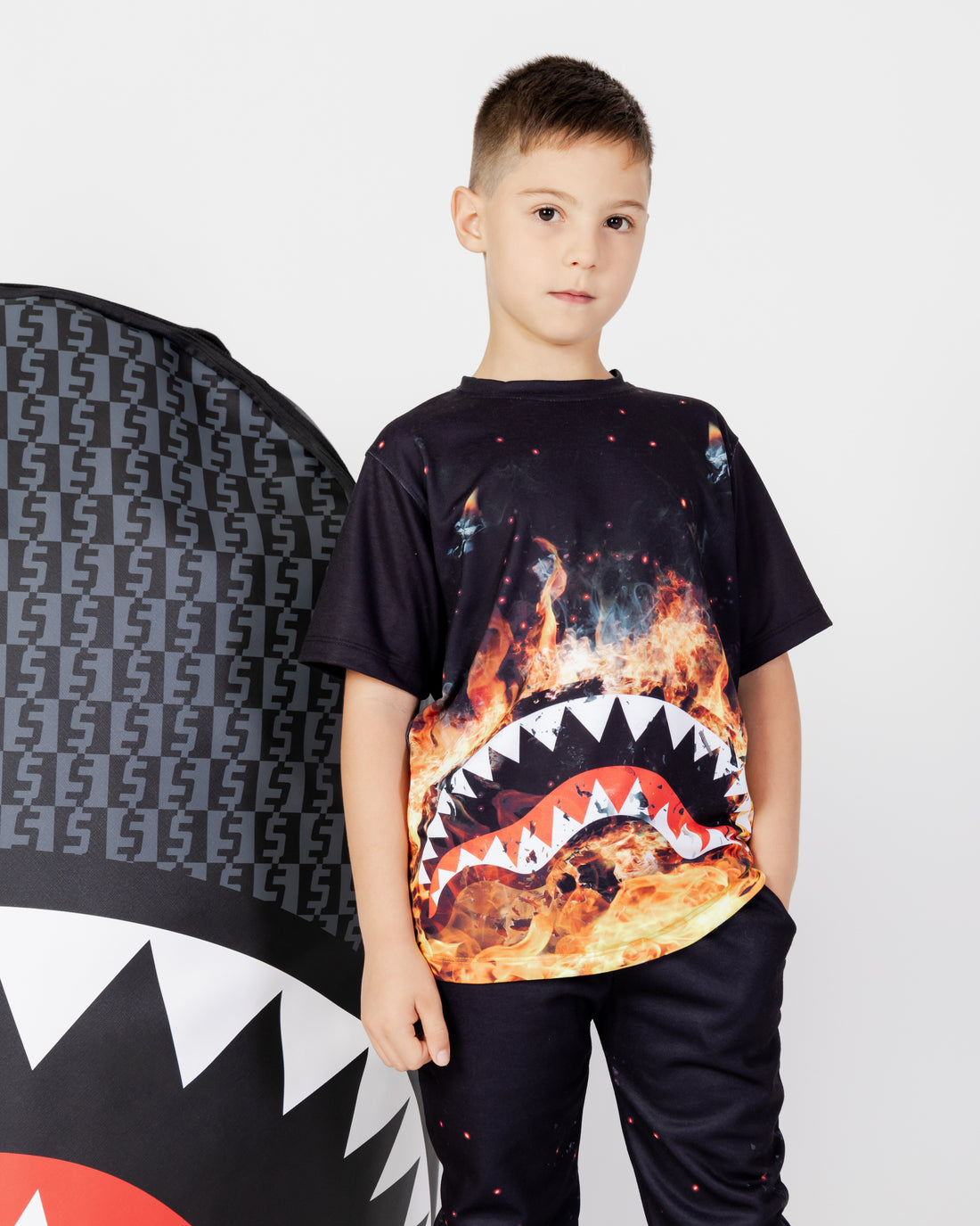 Ragazzo/a - Shark On Fire T-shirt J