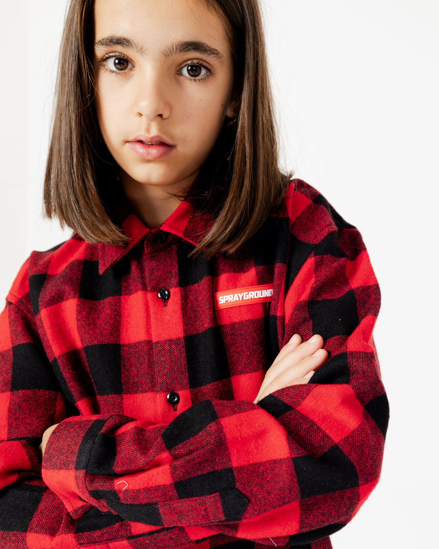 Niño / Niña  - Camisas de manga larga Sprayground CHECK FLAN SHIRT Rojo