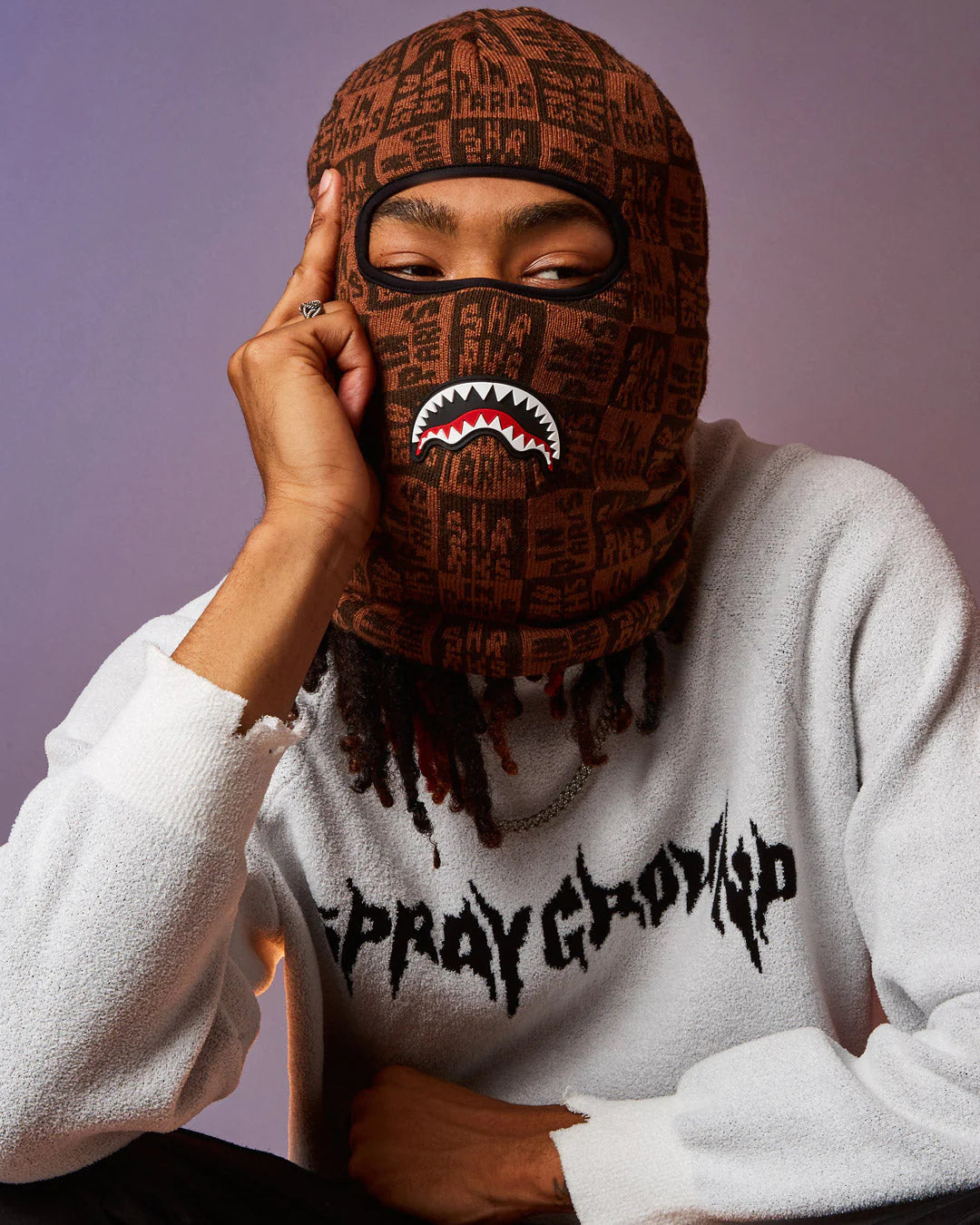 Sharks In Paris Check Ski Mask