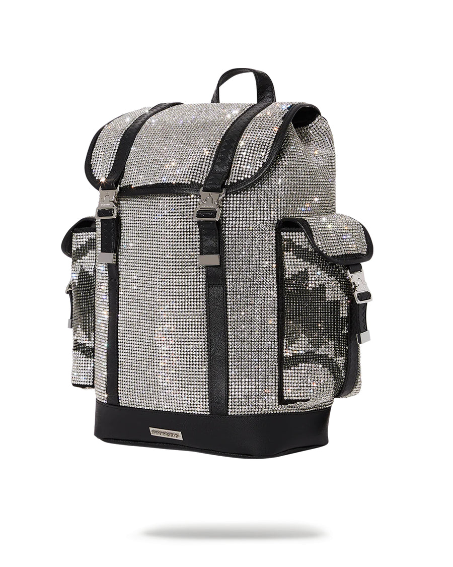 Sprayground Backpack TRINITY DIAMOND MONTE CARLO Silver