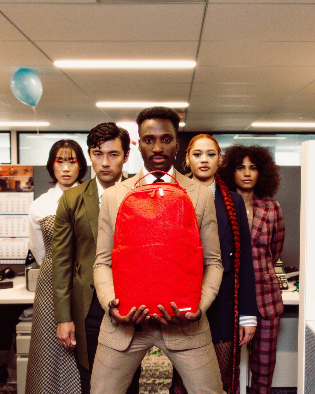 Red Scribble Backpack