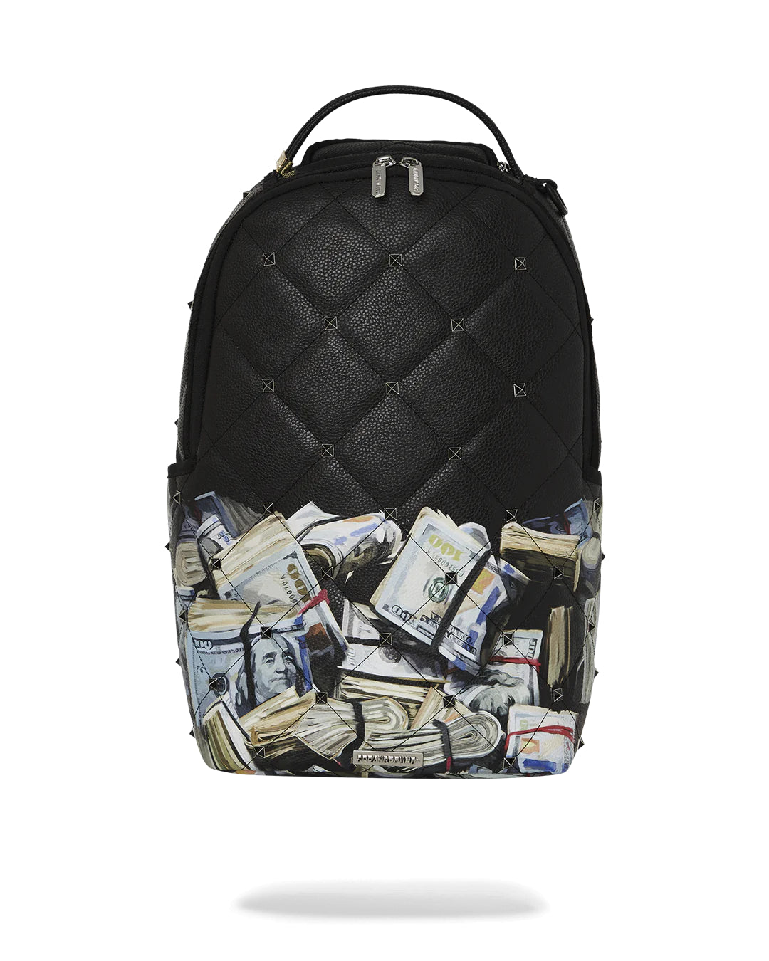 Quilted Money Stash Studded Backpack