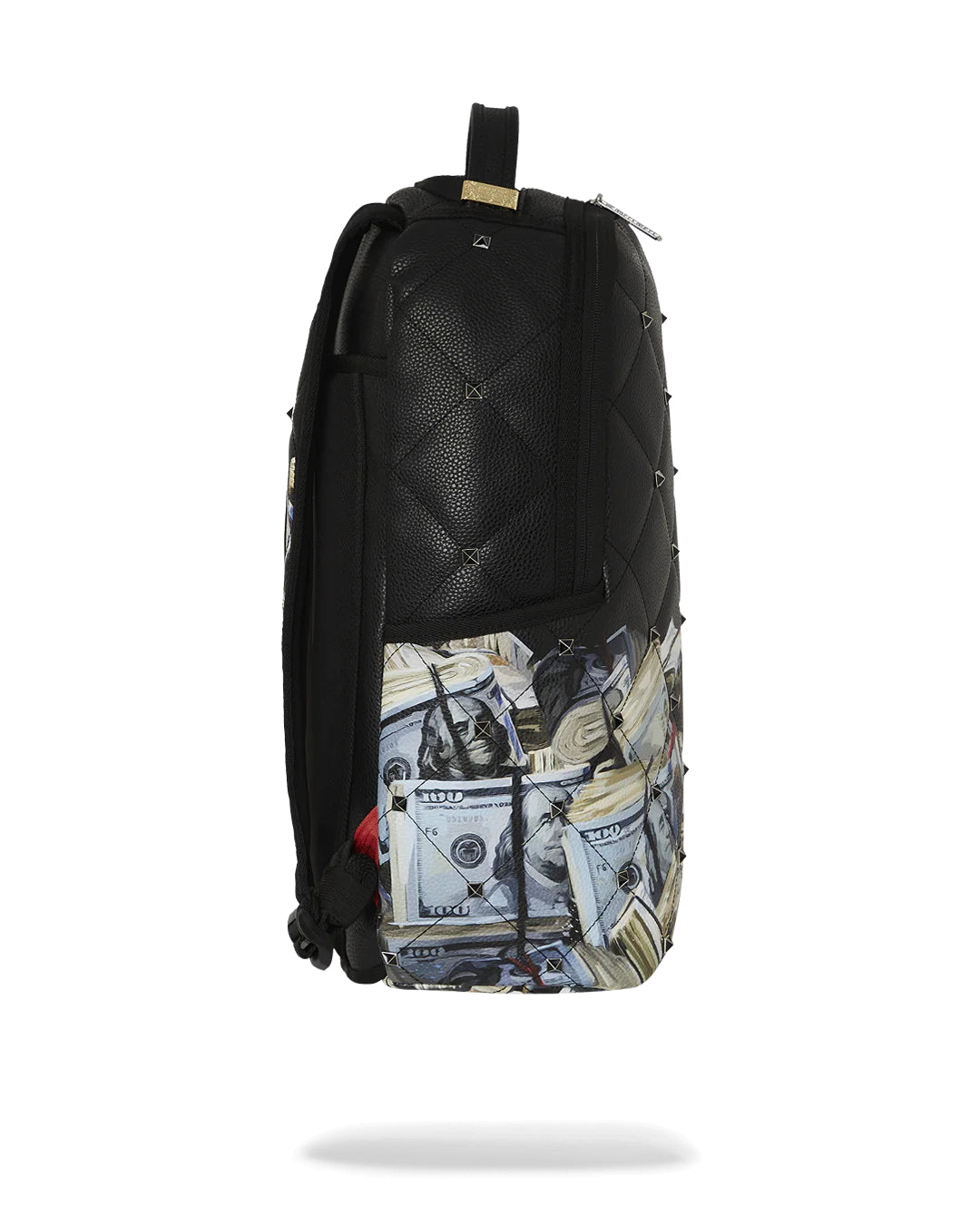 Quilted Money Stash Studded Backpack