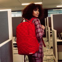 Red Checkered Flock Backpack