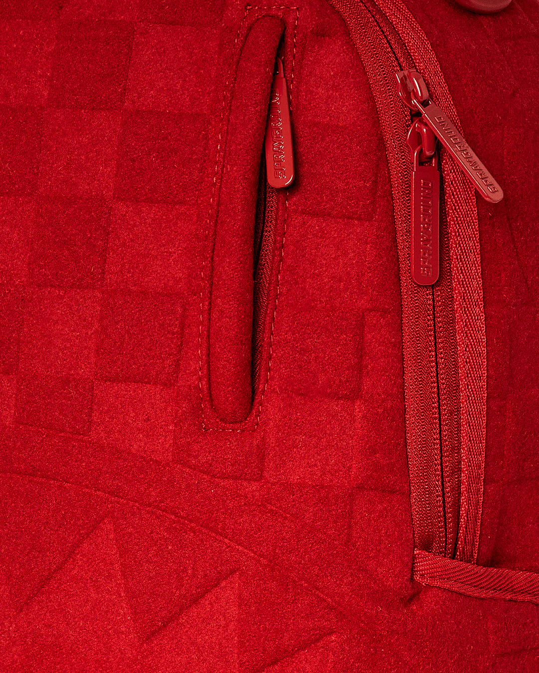 Red Checkered Flock Backpack