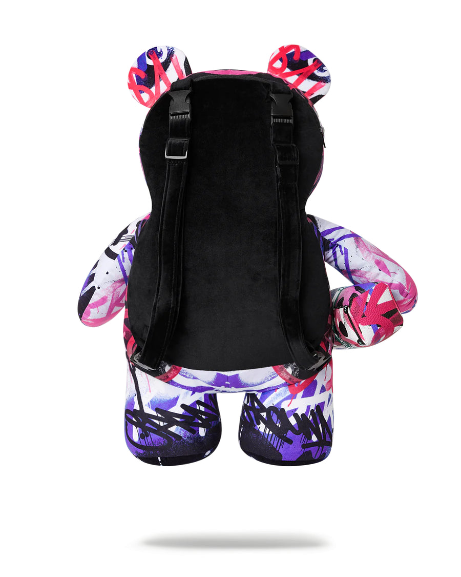 Sprayground Backpack VANDAL COUTURE TEDDY BEAR Purple