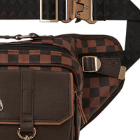 Brown Checkered Special Ops Crossbody