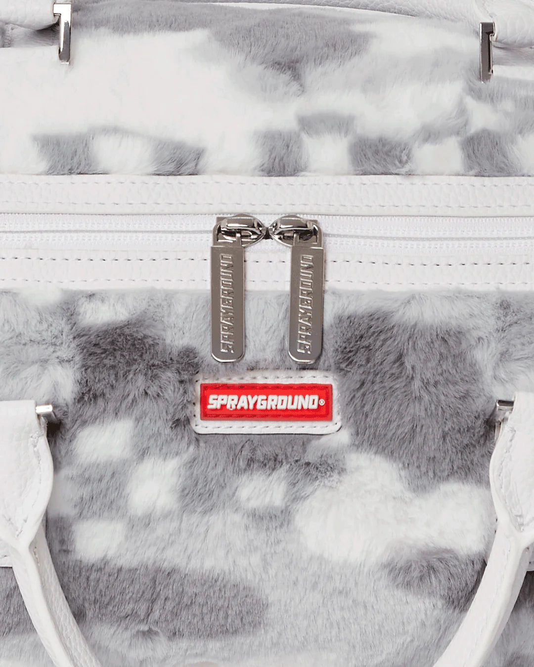 White 3am Fur Mini Duffle