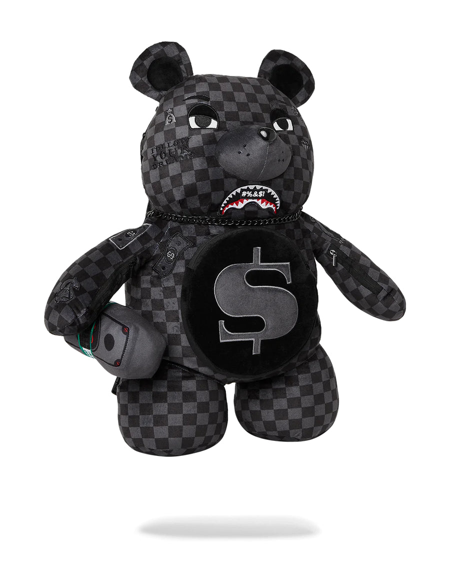 Sprayground Backpack CENSORED TEDDY BEAR Black