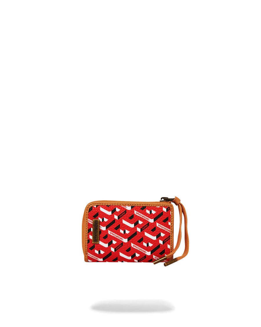 Portafoglio con portamonete Sprayground 3DSG WALLET Rosso