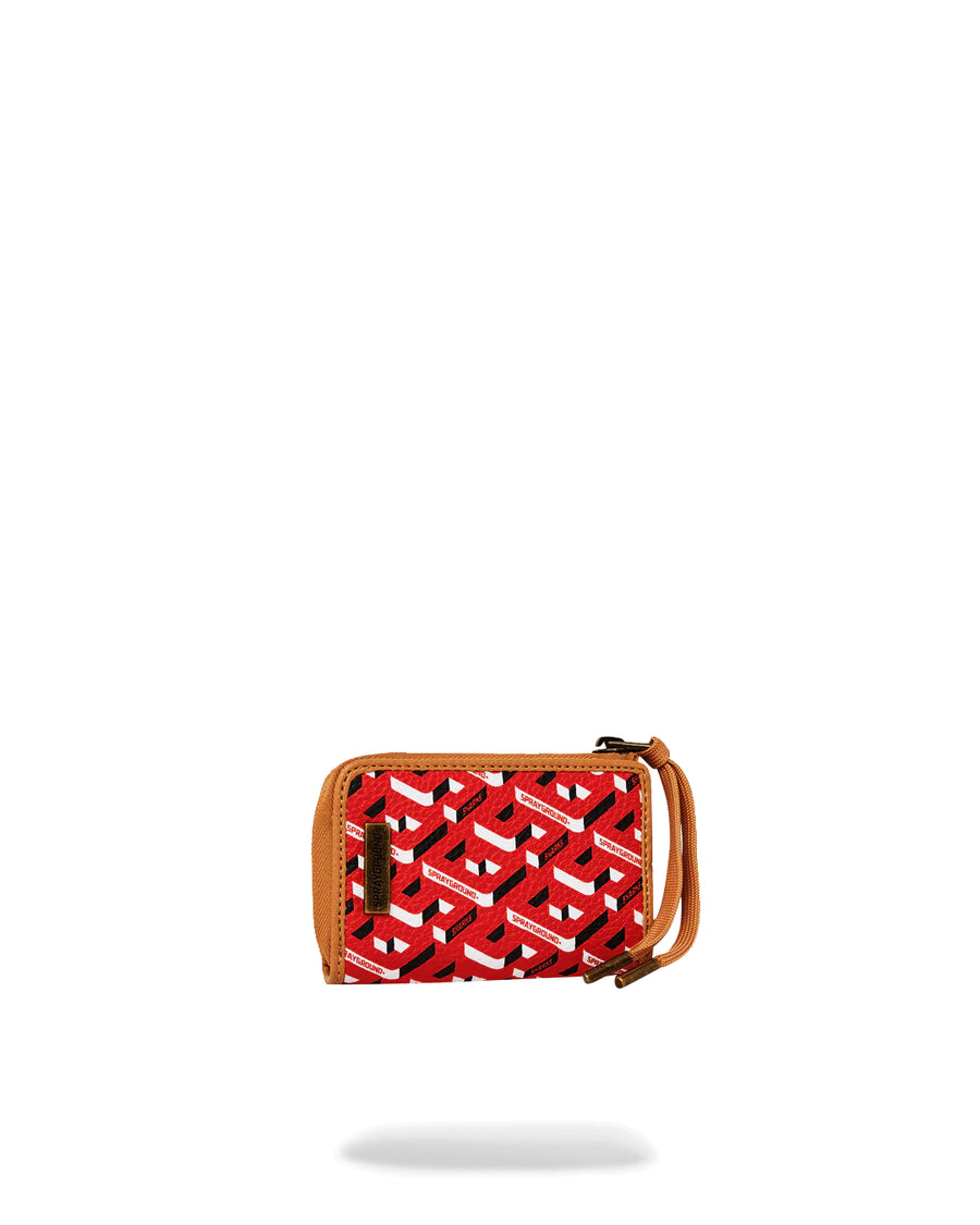 Portafoglio con portamonete Sprayground 3DSG WALLET Rosso