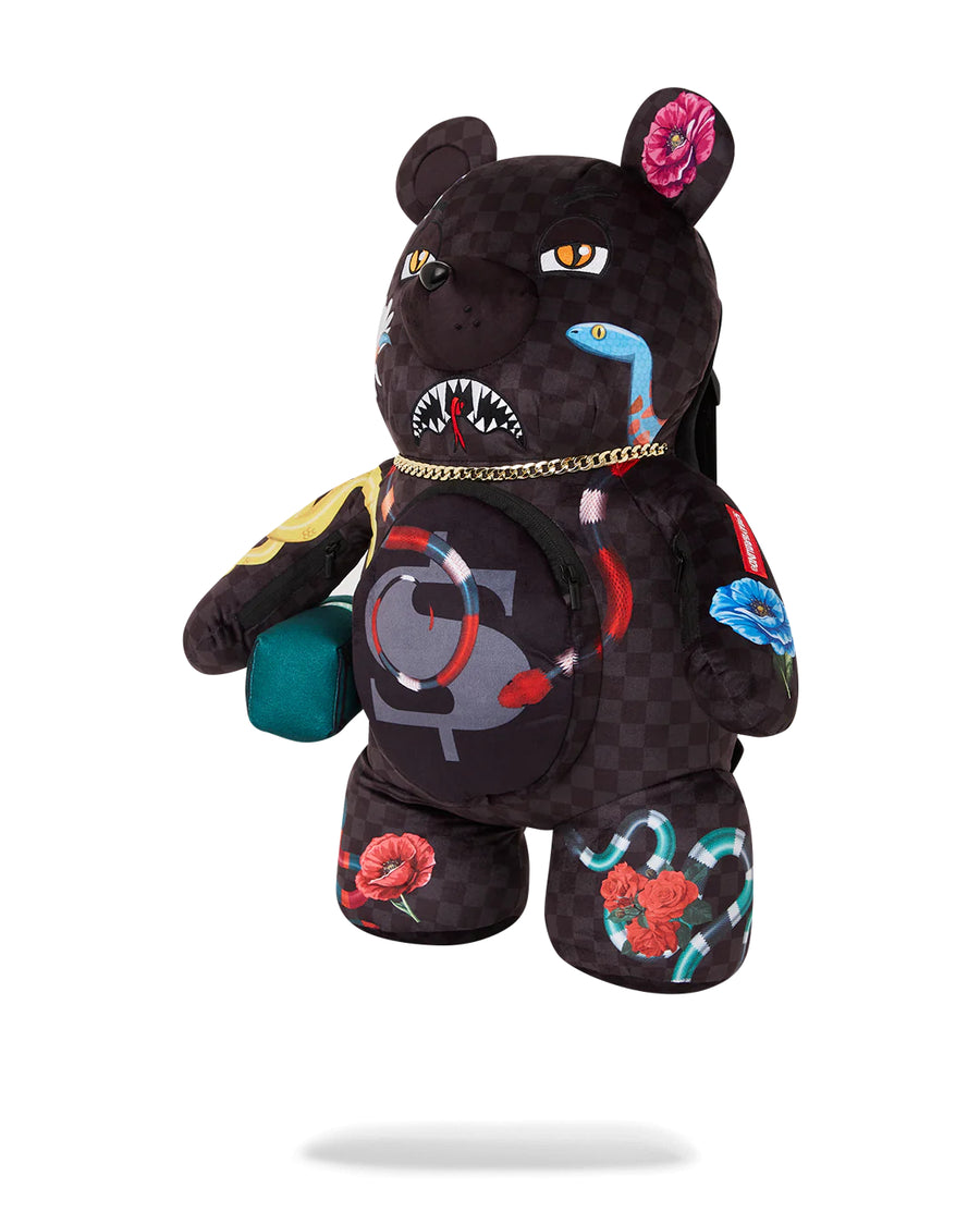Mochila Sprayground SNAKES ON A BAG TEDDY BEAR Negro