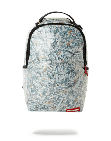 Sprayground Backpack SHREDDED MONEY Grey