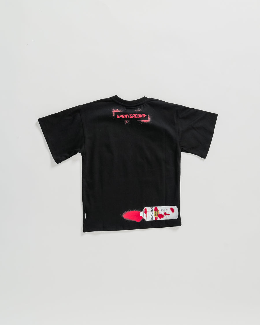 Niño / Niña  - Camiseta Sprayground SHARK PAINT OVER T-SHIRT BLK Negro