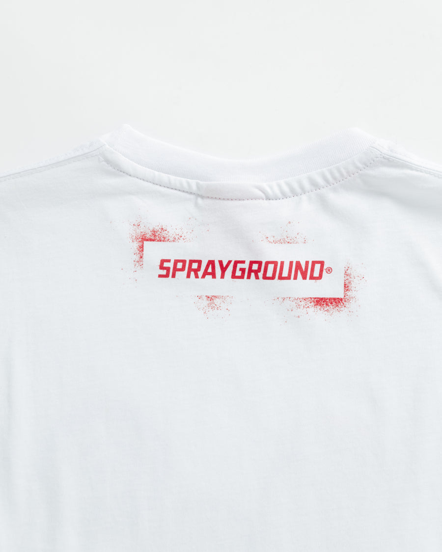 Youth - Sprayground T-shirt SHARK PAINT OVER T-SHIRT WHT White