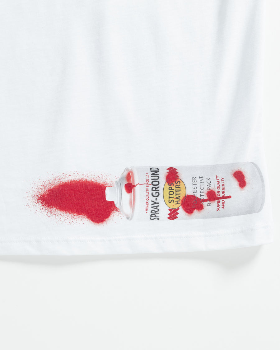 Ragazzo/a - T-shirt maniche corte Sprayground SHARK PAINT OVER T-SHIRT WHT Bianco